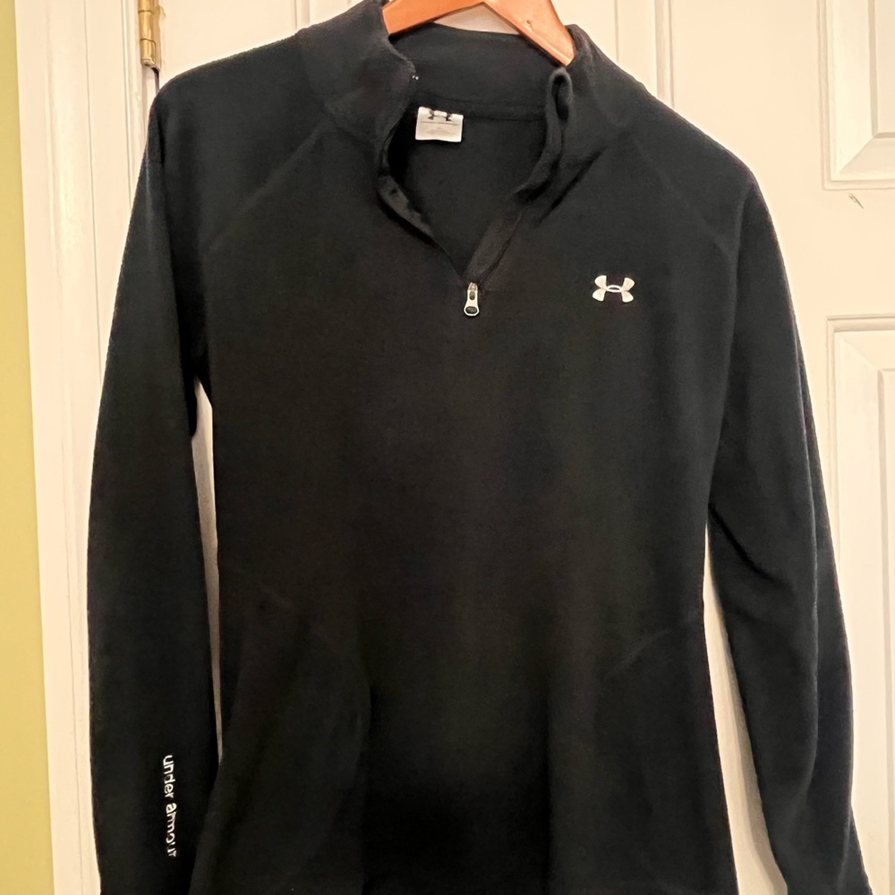 Under Armour Black 1/4 Zip Fleece athletic pullover
